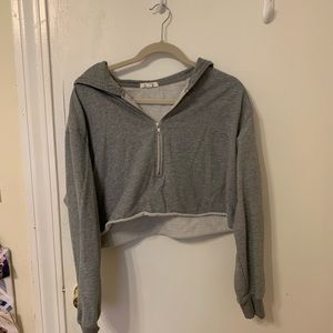 Gray crop top